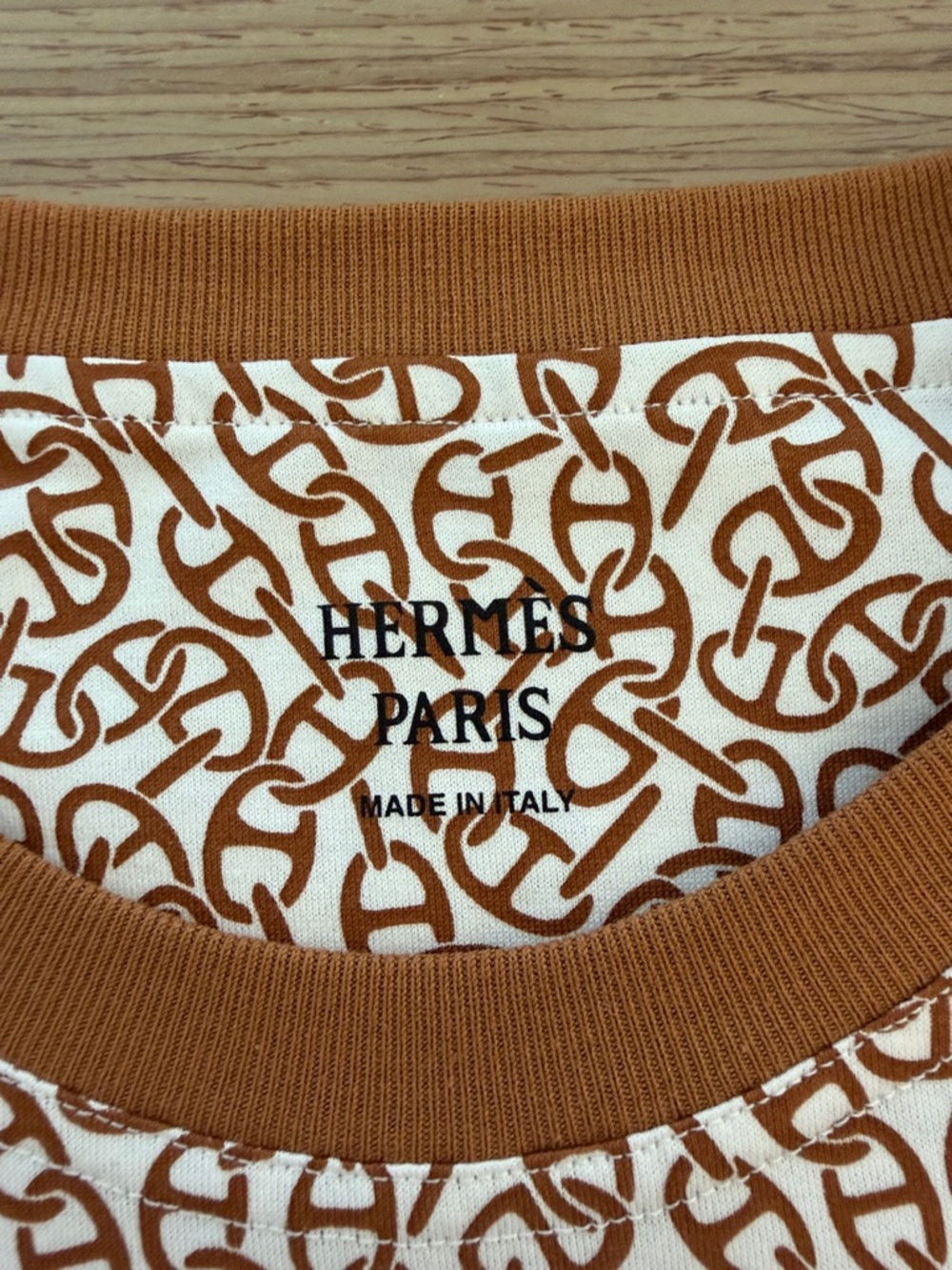 Hermes cotton chain print tshirt - Picture 2 of 4
